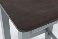 Asbury Park Grey/Autumn Brown Backless Saddle Stool (Set of 2) - Ornate Home