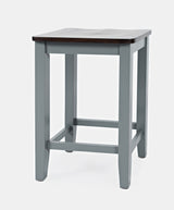 Asbury Park Grey/Autumn Brown Backless Saddle Stool (Set of 2) - Ornate Home