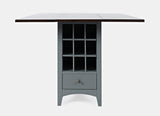 Asbury Park Grey/Autumn Brown Counter Drop Leaf Table - Ornate Home