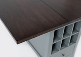 Asbury Park Grey/Autumn Brown Counter Drop Leaf Table - Ornate Home