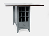 Asbury Park Grey/Autumn Brown Counter Drop Leaf Table - Ornate Home