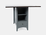 Asbury Park Grey/Autumn Brown Counter Drop Leaf Table - Ornate Home