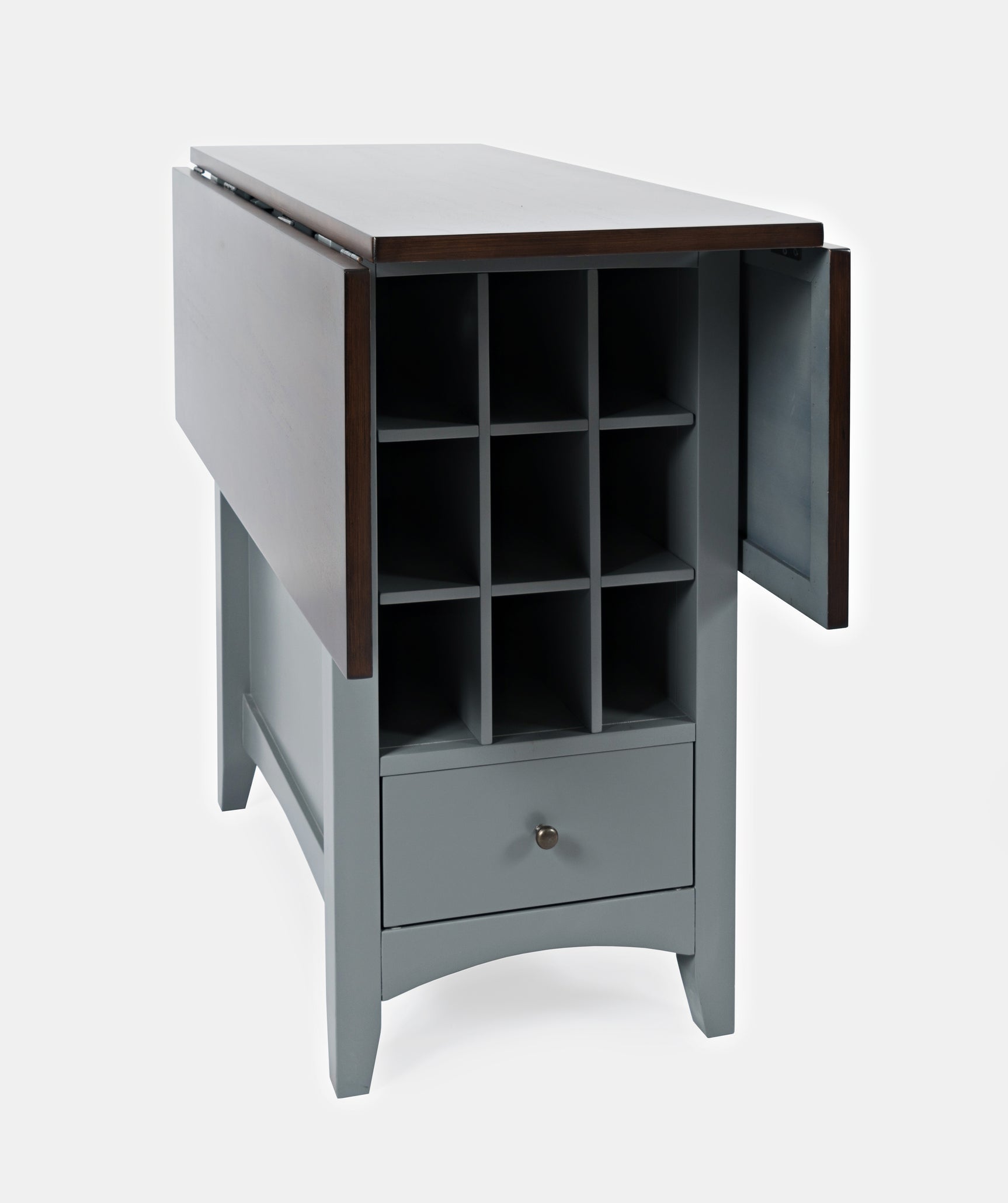 Asbury Park Grey/Autumn Brown Counter Drop Leaf Table - Ornate Home