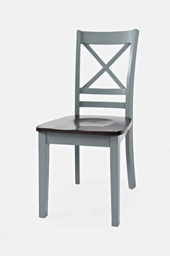 Asbury Park Grey/Autumn Brown Dining Table w/ 4 Chairs, Bench - Ornate Home