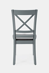 Asbury Park Grey/Autumn Brown X Back Chair (Set of 2) - Ornate Home