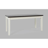 Asbury Park White/Autumn Brown Dining Table, (2) Chairs, Bench - Ornate Home