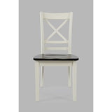 Asbury Park White/Autumn Brown Dining Table, (2) Chairs, Bench - Ornate Home