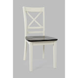 Asbury Park White/Autumn Brown Dining Table, (2) Chairs, Bench - Ornate Home