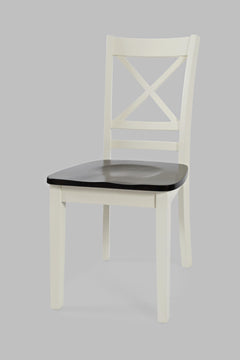Asbury Park White/Autumn Brown X Back Chair (Set of 2) - Ornate Home