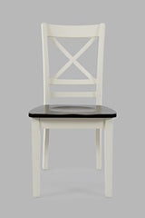 Asbury Park White/Autumn Brown X Back Chair (Set of 2) - Ornate Home