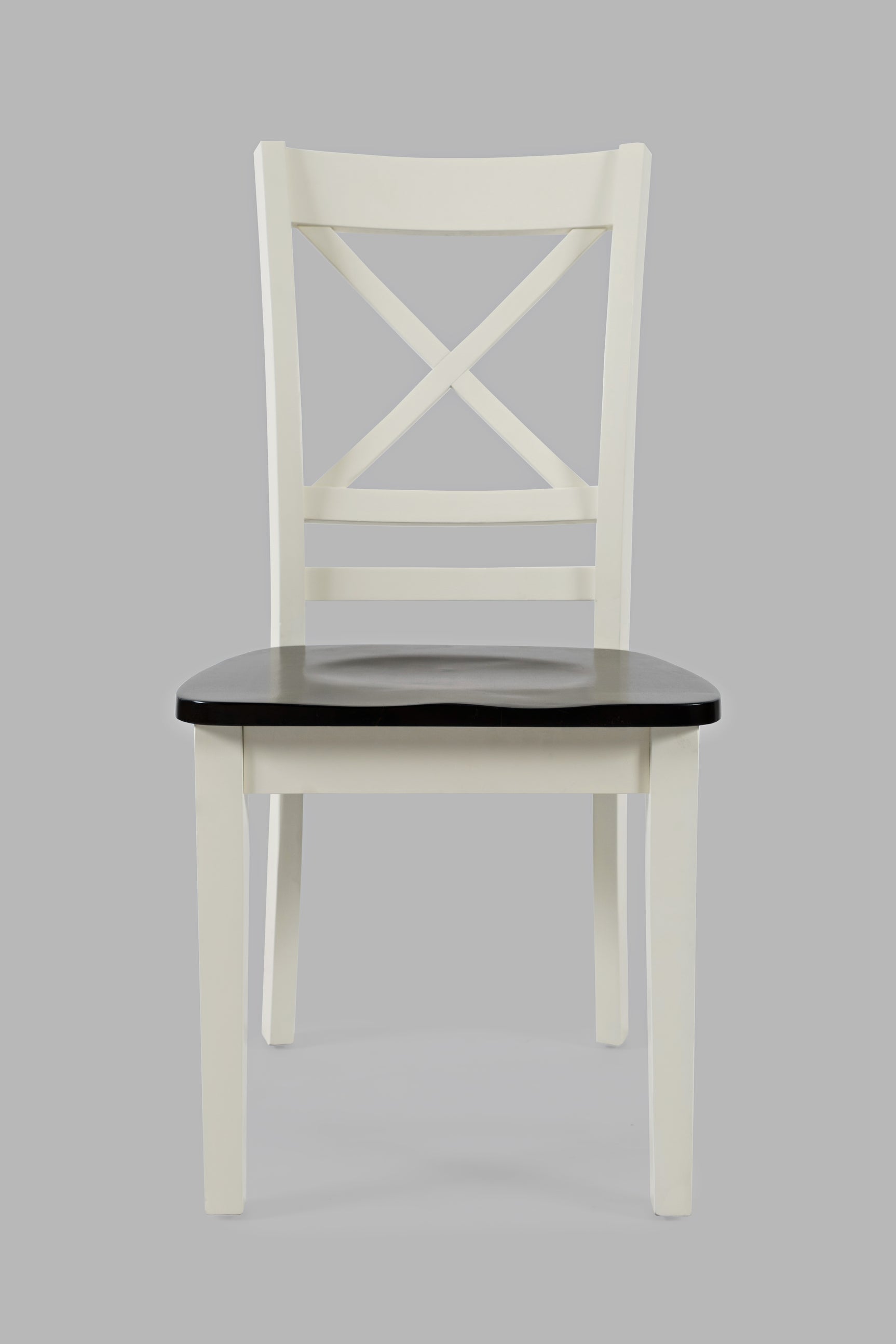 Asbury Park White/Autumn Brown X Back Chair (Set of 2) - Ornate Home