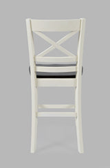 Asbury Park White/Autumn Brown X Back Stool (Set of 2) - Ornate Home
