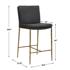 Ascend Charcoal Counter Stool - Ornate Home