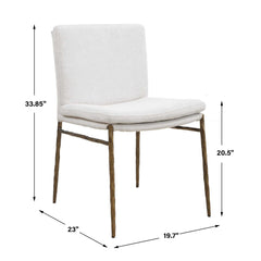 Ascend Textured White Dining Chair - Ornate Home