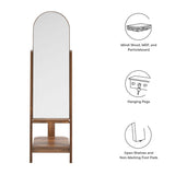 Ascend Walnut Standing Mirror - Ornate Home