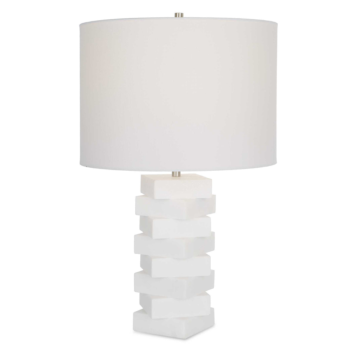 Ascent White Geometric Table Lamp - Ornate Home