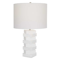 Ascent White Geometric Table Lamp - Ornate Home