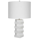 Ascent White Geometric Table Lamp - Ornate Home
