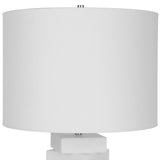 Ascent White Geometric Table Lamp - Ornate Home