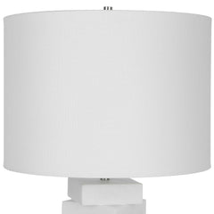Ascent White Geometric Table Lamp - Ornate Home