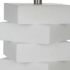 Ascent White Geometric Table Lamp - Ornate Home