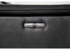 Ascona Black Leatherette Power Loveseat - Ornate Home