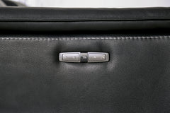 Ascona Black Leatherette Power Reclining Sofa & Loveseat - Ornate Home