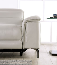Ascona Light Taupe Leatherette Power Loveseat - Ornate Home