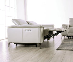 Ascona Light Taupe Leatherette Power Loveseat - Ornate Home