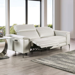 Ascona Light Taupe Leatherette Power Reclining Sofa & Loveseat - Ornate Home