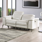 Ascona Light Taupe Leatherette Power Reclining Sofa & Loveseat - Ornate Home