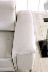 Ascona Light Taupe Leatherette Power Reclining Sofa & Loveseat - Ornate Home