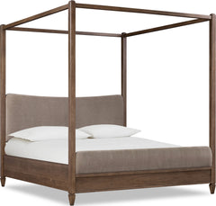 Ascott Mulch/Pecan Pie California King Canopy Bed - Ornate Home