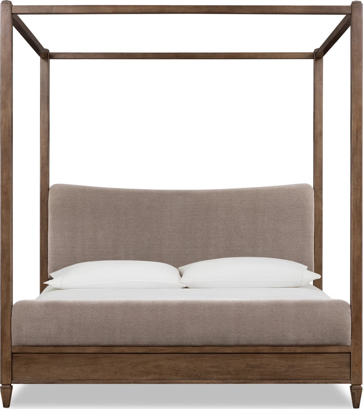 Ascott Mulch/Pecan Pie Queen Canopy Bed - Ornate Home