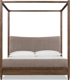 Ascott Mulch/Pecan Pie Queen Canopy Bed - Ornate Home