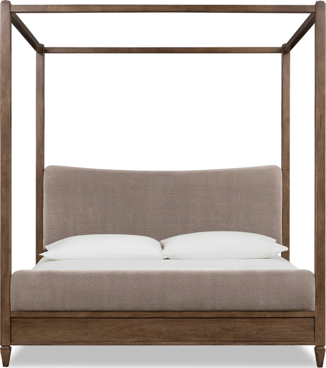 Ascott Mulch/Pecan Pie Queen Canopy Bed - Ornate Home