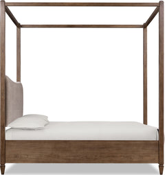 Ascott Mulch/Pecan Pie Queen Canopy Bed - Ornate Home