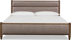 Ascott Mulch/Pecan Pie Queen Upholstered Bed - Ornate Home