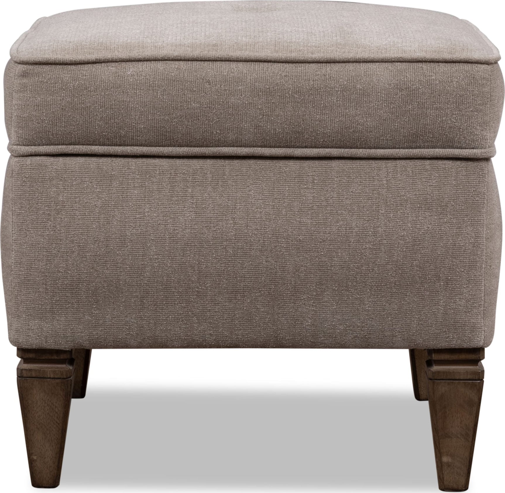 Ascott Mulch/Pecan Pie Upholstered Ottoman - Ornate Home