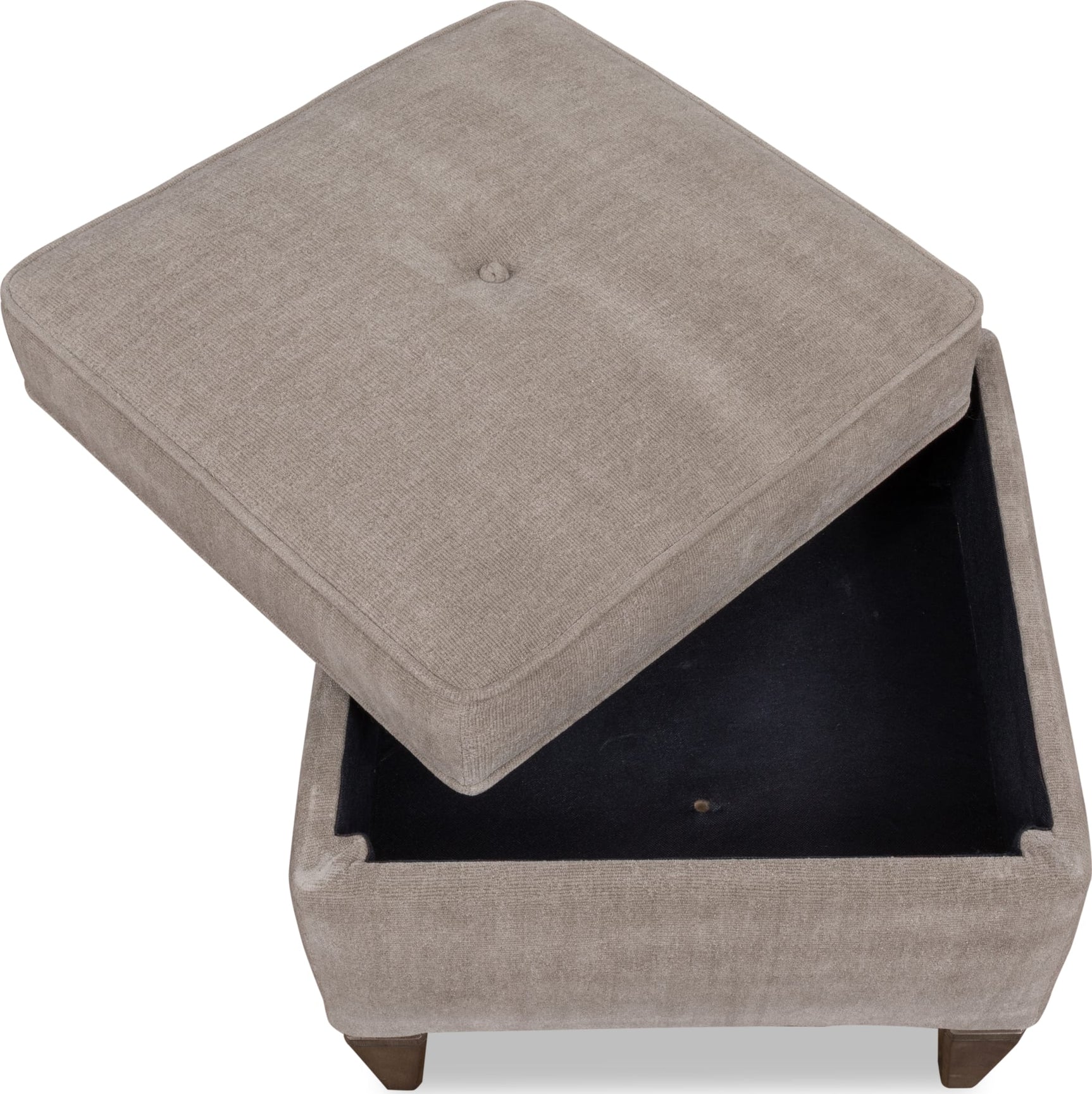Ascott Mulch/Pecan Pie Upholstered Ottoman - Ornate Home