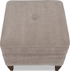 Ascott Mulch/Pecan Pie Upholstered Ottoman - Ornate Home