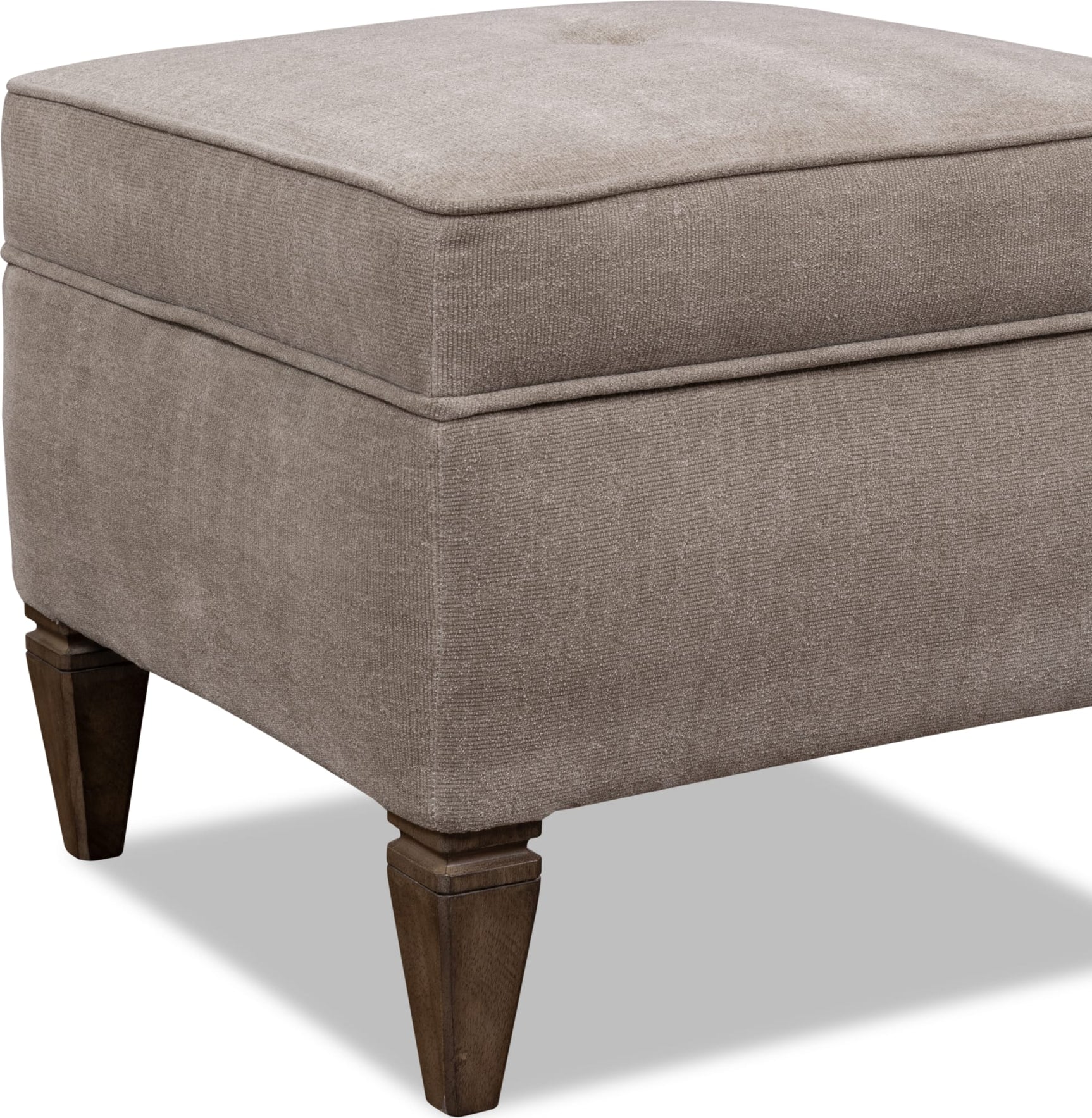Ascott Mulch/Pecan Pie Upholstered Ottoman - Ornate Home