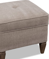 Ascott Mulch/Pecan Pie Upholstered Ottoman - Ornate Home