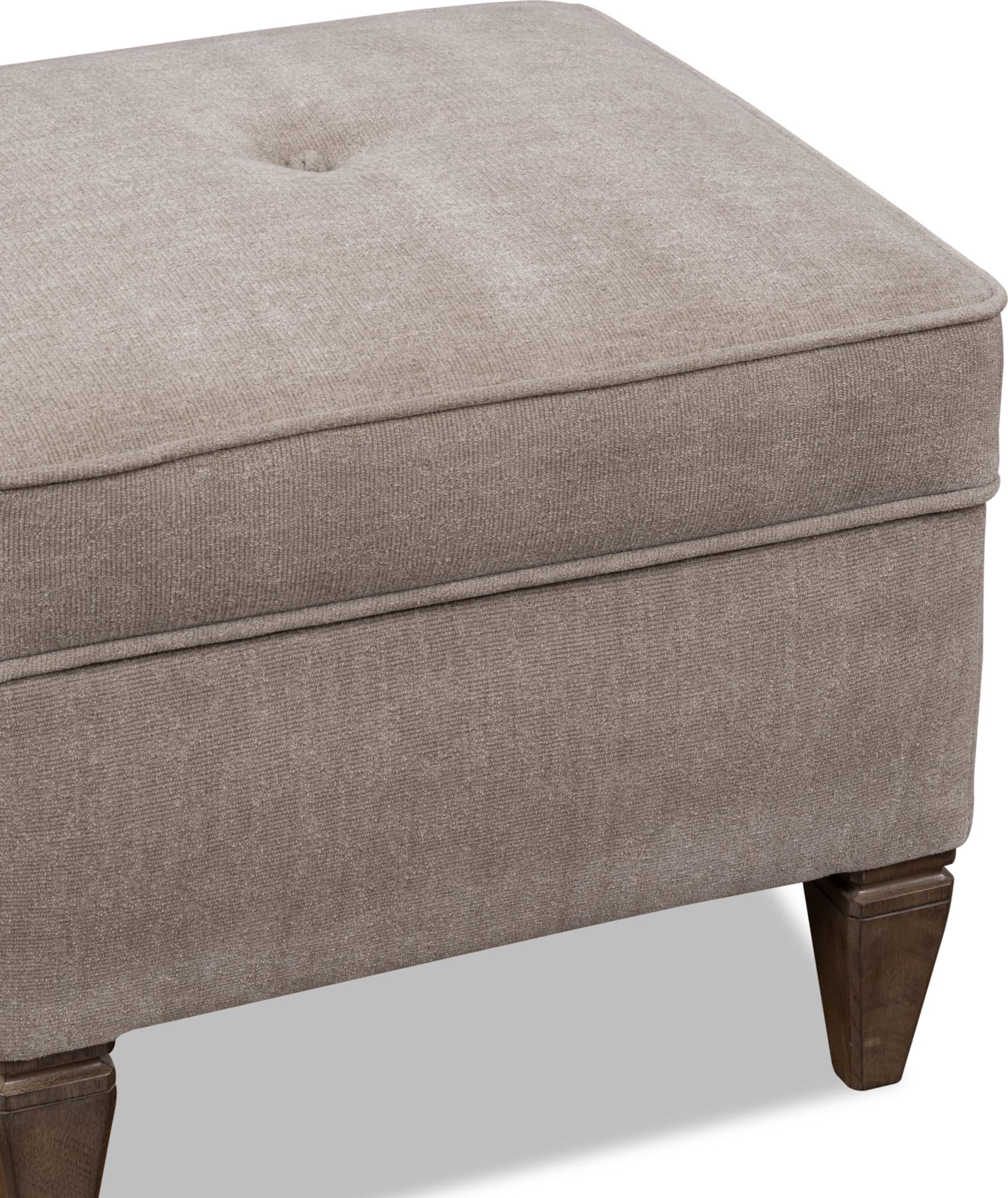 Ascott Mulch/Pecan Pie Upholstered Ottoman - Ornate Home