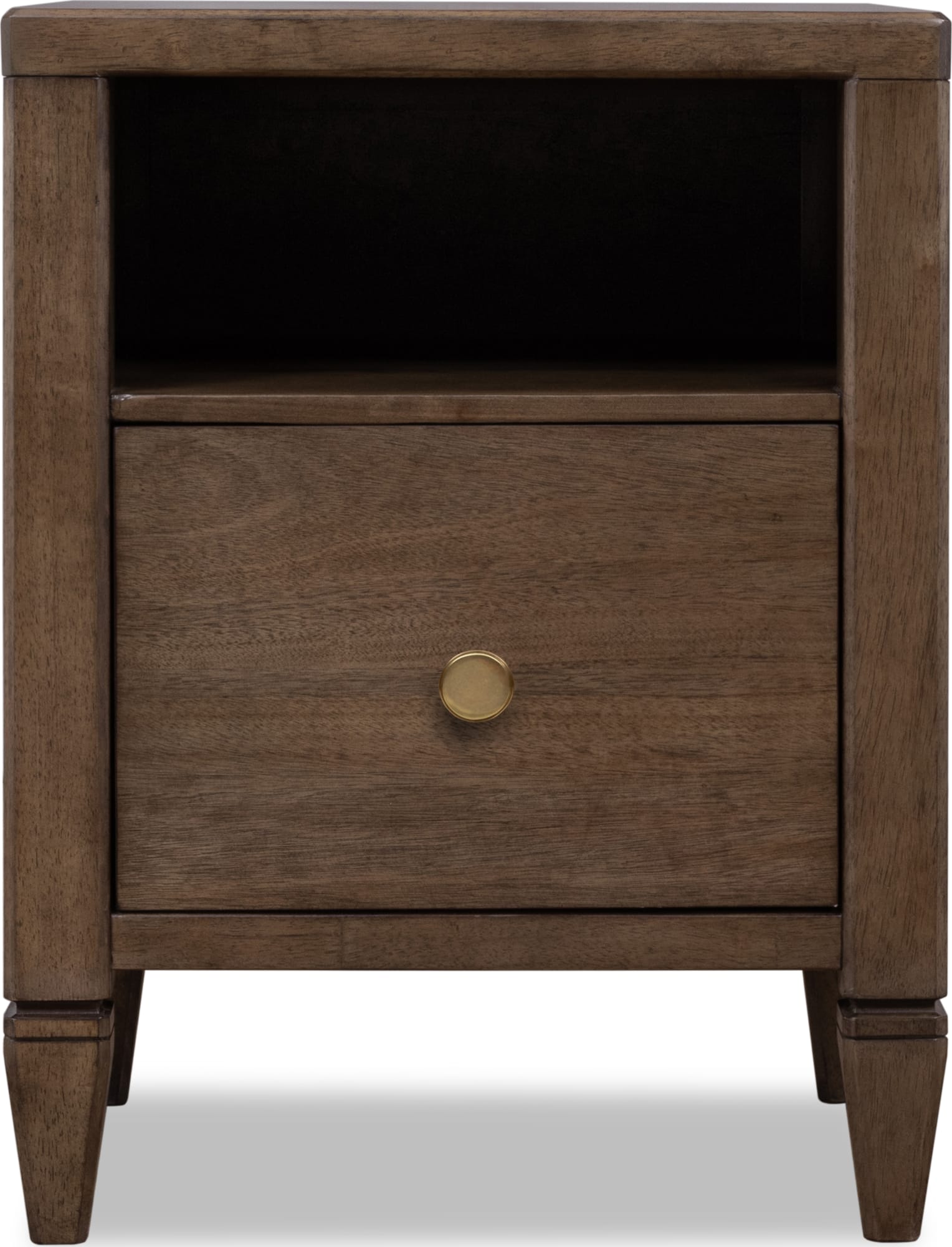 Ascott Pecan Pie 1 Drawer Nightstand - Ornate Home