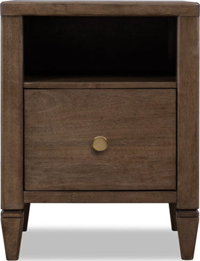 Ascott Pecan Pie 1 Drawer Nightstand - Ornate Home