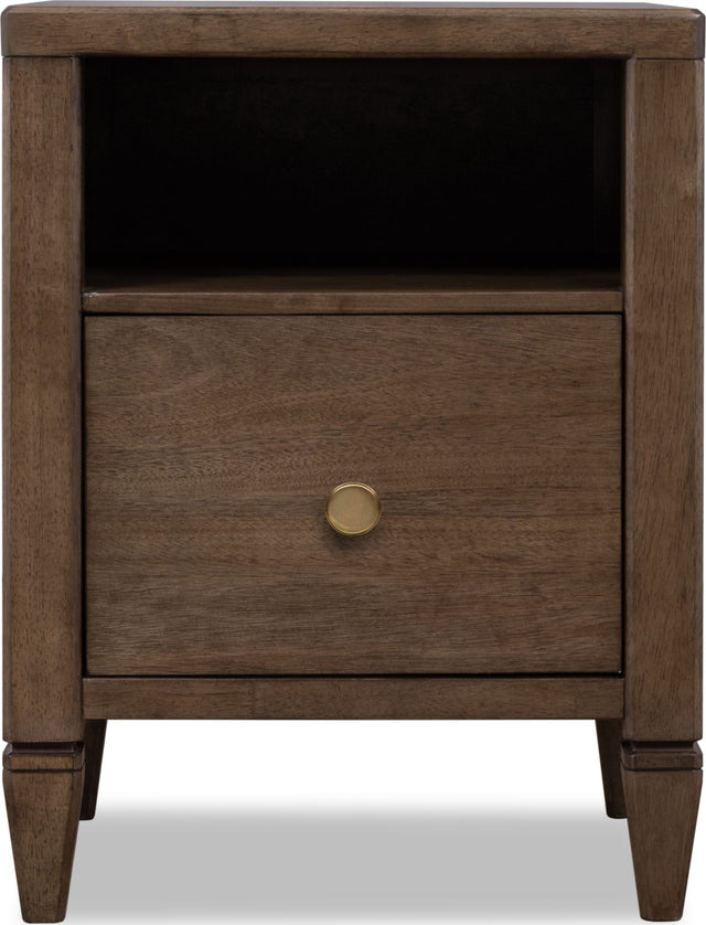 Ascott Pecan Pie 1 Drawer Nightstand - Ornate Home
