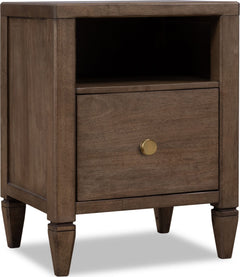 Ascott Pecan Pie 1 Drawer Nightstand - Ornate Home
