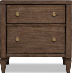 Ascott Pecan Pie 2 Drawer Nightstand - Ornate Home