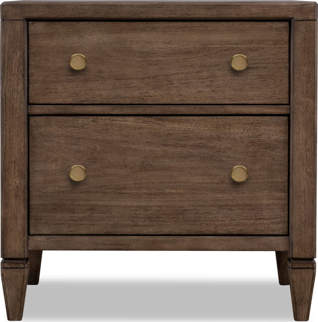 Ascott Pecan Pie 2 Drawer Nightstand - Ornate Home